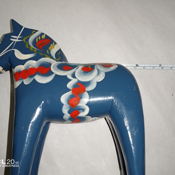 Nils olsson Blue dala horse - Picture 3 of 7
